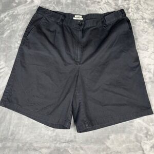 L.L.Bean Original Fit DarkNavy Cotton Shorts Womens Plus Size 18W‎ Regular